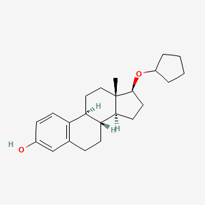 molecular formula C23H32O2 B12671891 17beta-(Cyclopentyloxy)estra-1,3,5(10)-trien-3-ol CAS No. 85391-72-6