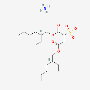 molecular formula C20H41NO7S B12671921 Ammonium 1,4-bis(2-ethylhexyl) sulphonatosuccinate CAS No. 30673-56-4