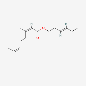 molecular formula C16H26O2 B12671950 Hex-3-enyl (,6Z)-3,7-dimethylocta-2,6-dienoate CAS No. 96619-85-1