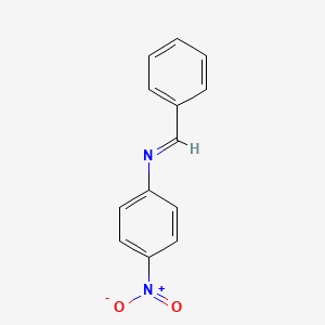 molecular formula C13H10N2O2 B1267196 Benzenamine, 4-nitro-N-(phenylmethylene)- CAS No. 69173-79-1