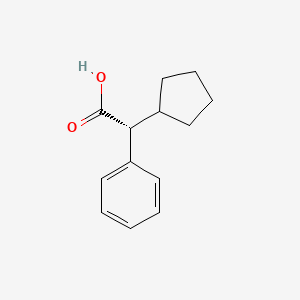 molecular formula C13H16O2 B12671961 Cyclopentylphenylacetic acid, (R)- CAS No. 73495-21-3