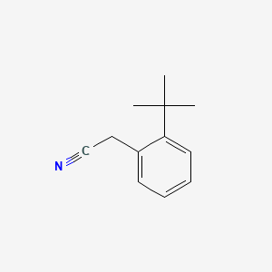 molecular formula C12H15N B12671973 Benzeneacetonitrile, 2-(1,1-dimethylethyl)- CAS No. 72269-54-6