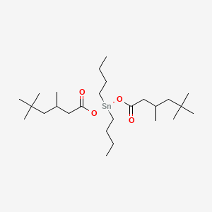 molecular formula C26H52O4Sn B12672022 Dibutylbis[(3,5,5-trimethylhexanoyl)oxy]stannane CAS No. 85702-55-2