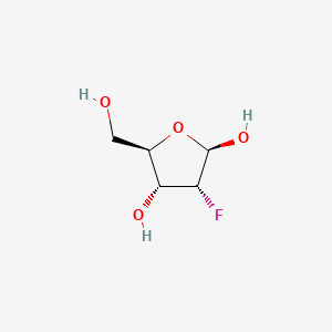 molecular formula C5H9FO4 B12672048 2-Deoxy-2-fluoro-beta-D-ribofuranose CAS No. 125155-47-7