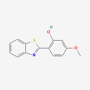 molecular formula C14H11NO2S B1267206 2-(2-苯并噻唑基)-5-甲氧基苯酚 CAS No. 90481-46-2