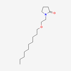 molecular formula C16H31NO2 B12672065 2-Pyrrolidinone, 1-(2-(decyloxy)ethyl)- CAS No. 113885-32-8
