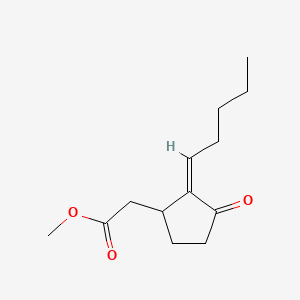 molecular formula C13H20O3 B12672081 Methyl 3-oxo-2-pentylidenecyclopentaneacetate CAS No. 84962-44-7