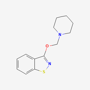 molecular formula C13H16N2OS B12672102 3-(Piperidin-1-ylmethoxy)-1,2-benzisothiazole CAS No. 94087-34-0