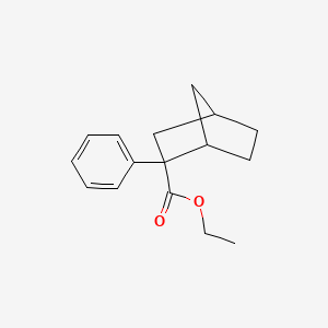 molecular formula C16H20O2 B12672138 Ethyl 2-phenylbicyclo[2.2.1]heptane-2-carboxylate CAS No. 93963-32-7