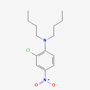 molecular formula C14H21ClN2O2 B12672153 N,N-Dibutyl-2-chloro-4-nitroaniline CAS No. 97043-74-8