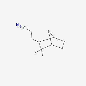 molecular formula C12H19N B12672155 3-(3,3-Dimethylbicyclo(2.2.1)hept-2-yl)propiononitrile CAS No. 85567-33-5