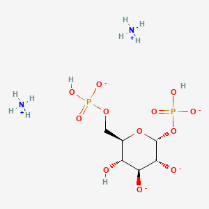 molecular formula C6H18N2O12P2-2 B12672172 alpha-D-Glucopyranose, 1,6-bis(dihydrogen phosphate), diammonium salt CAS No. 83846-97-3