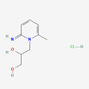 molecular formula C9H15ClN2O2 B12672173 3-(2-Imino-6-methyl-1(2H)-pyridyl)propane-1,2-diol monohydrochloride CAS No. 84540-69-2