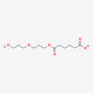 molecular formula C12H22O6 B12672181 Hexanedioic acid, ester with oxybis(propanol) CAS No. 94581-25-6