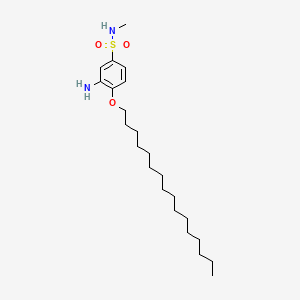 molecular formula C23H42N2O3S B12672265 3-Amino-4-(hexadecyloxy)-N-methylbenzenesulphonamide CAS No. 97158-34-4
