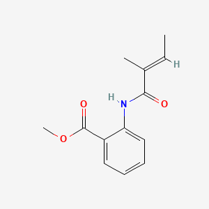 molecular formula C13H15NO3 B12672269 Methyl (E)-2-((2-methyl-1-oxo-2-butenyl)amino)benzoate CAS No. 84604-40-0