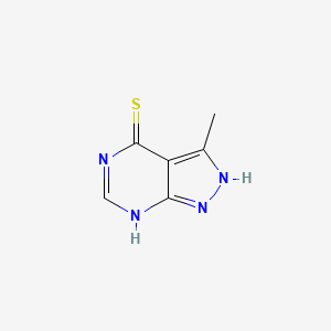 molecular formula C6H6N4S B12672284 1,5-Dihydro-3-methyl-4H-pyrazolo(3,4-d)pyrimidine-4-thione CAS No. 2942-48-5