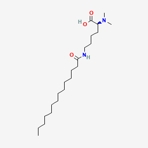 molecular formula C22H44N2O3 B12672300 N2,N2-Dimethyl-N6-(1-oxotetradecyl)-L-lysine CAS No. 93839-74-8