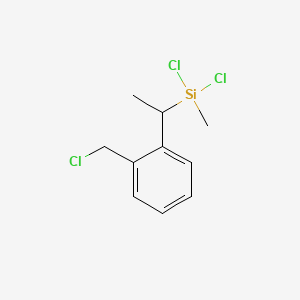 molecular formula C10H13Cl3Si B12672308 Dichloro[1-[(chloromethyl)phenyl]ethyl]methylsilane CAS No. 93776-57-9
