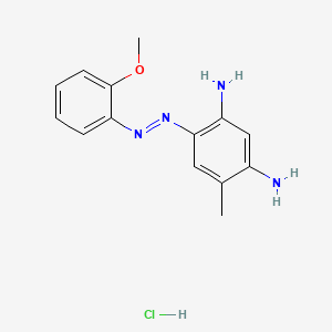 molecular formula C14H17ClN4O B12672334 5-((2-Methoxyphenyl)azo)toluene-2,4-diamine hydrochloride CAS No. 83969-24-8