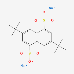 molecular formula C18H22Na2O6S2 B12672349 Disodium 3,7-bis(tert-butyl)naphthalene-1,5-disulphonate CAS No. 93940-41-1