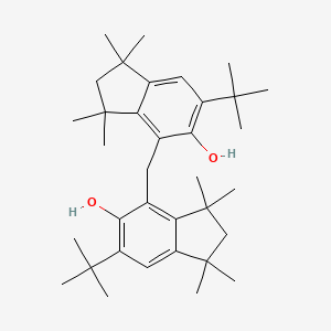 molecular formula C35H52O2 B12672372 4,4'-Methylenebis[6-(tert-butyl)-1,1,3,3-tetramethylindan-5-OL] CAS No. 93893-68-6