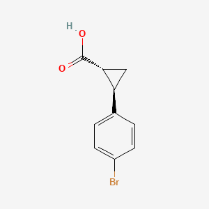 molecular formula C10H9BrO2 B1267239 反式-2-(4-溴苯基)环丙烷羧酸 CAS No. 6142-65-0