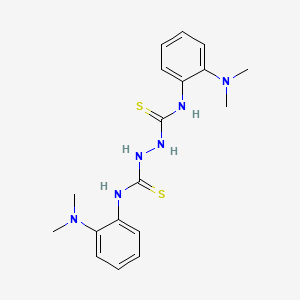 molecular formula C18H24N6S2 B12672438 N,N'-Bis(2-(dimethylamino)phenyl)hydrazodicarbothioamide CAS No. 93803-51-1