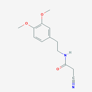 molecular formula C13H16N2O3 B1267244 2-cyano-N-[2-(3,4-dimethoxyphenyl)ethyl]acetamide CAS No. 98841-65-7