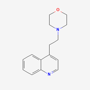 molecular formula C15H18N2O B12672445 Quinoline, 4-(2-(4-morpholinyl)ethyl)- CAS No. 126921-43-5
