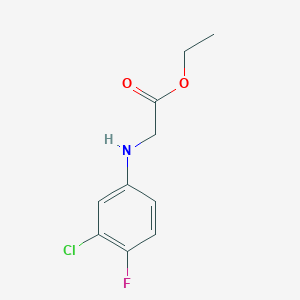 molecular formula C10H11ClFNO2 B1267247 Ethyl 2-(3-chloro-4-fluoroanilino)acetate CAS No. 2344-98-1