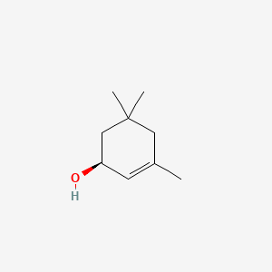 molecular formula C9H16O B12672473 3,5,5-Trimethyl-2-cyclohexen-1-ol, (1S)- CAS No. 64543-48-2