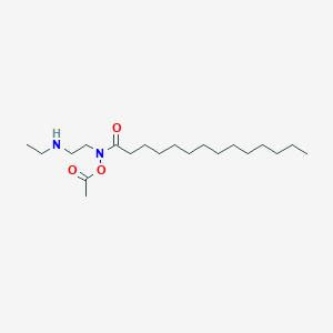 molecular formula C20H40N2O3 B12672482 N-(2-((2-Hydroxyethyl)amino)ethyl)myristamide monoacetate CAS No. 94139-09-0