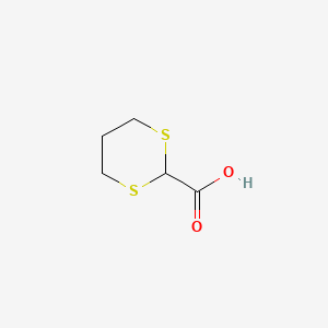 molecular formula C5H8O2S2 B1267251 1,3-Dithiane-2-carboxylic acid CAS No. 20461-89-6