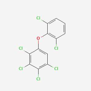 molecular formula C12H4Cl6O B12672547 2,2',3,4,5,6'-Hexachlorodiphenyl ether CAS No. 159553-71-6