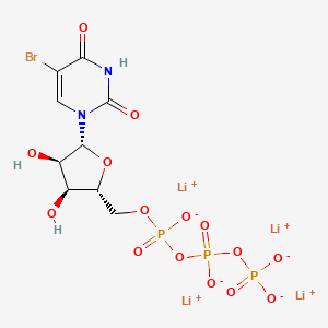 molecular formula C9H10BrLi4N2O15P3 B12672560 Uridine 5'-(tetrahydrogen triphosphate), 5-bromo-, tetralithium salt CAS No. 93882-11-2