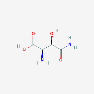 molecular formula C4H8N2O4 B12672586 3-Hydroxy-D-asparagine, (3R)- CAS No. 581774-19-8