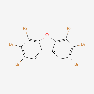 molecular formula C12H2Br6O B12672609 2,3,4,6,7,8-Hexabromodibenzofuran CAS No. 161880-50-8