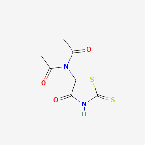 molecular formula C7H8N2O3S2 B12672614 N-Acetyl-N-(4-oxo-2-thioxo-5-thiazolidinyl)acetamide CAS No. 83711-61-9