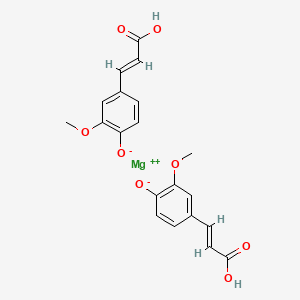 molecular formula C20H18MgO8 B12672621 Magnesium ferulate CAS No. 32928-67-9