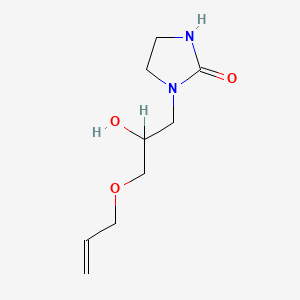 molecular formula C9H16N2O3 B12672652 1-[3-(Allyloxy)-2-hydroxypropyl]imidazolidin-2-one CAS No. 93919-31-4
