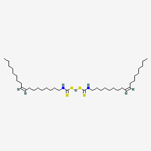 molecular formula C38H72N2S4Zn B12672661 Bis((Z)-9-octadecen-1-yldithiocarbamato-S,S')zinc CAS No. 93918-77-5