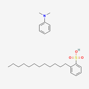 molecular formula C26H41NO3S B12672715 N,N-dimethylaniline;2-dodecylbenzenesulfonic acid CAS No. 129212-11-9