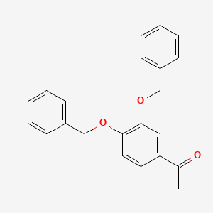 molecular formula C22H20O3 B1267272 1-[3,4-Bis(phenylmethoxy)phenyl]ethanone CAS No. 27628-06-4