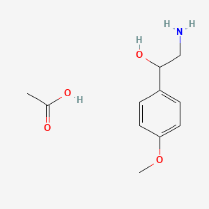 molecular formula C11H17NO4 B12672739 beta-Hydroxy-p-methoxyphenethylammonium acetate CAS No. 93981-57-8