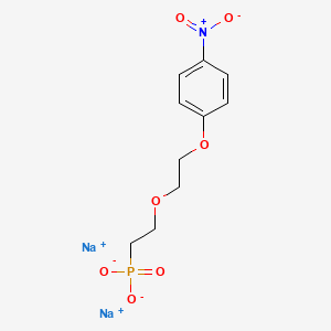 molecular formula C10H12NNa2O7P B12672745 Sodium (2-(2-(4-nitrophenoxy)ethoxy)ethyl) phosphonate CAS No. 83929-27-5
