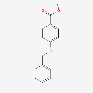 molecular formula C14H12O2S B1267275 4-(Benzylsulfanyl)benzoic acid CAS No. 22855-95-4