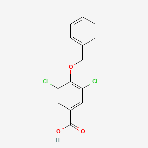 molecular formula C14H10Cl2O3 B1267276 3,5-Dichloro-4-phenylmethoxybenzoic acid CAS No. 41490-13-5