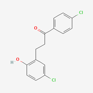 molecular formula C15H12Cl2O2 B12672797 3-(5-Chloro-2-hydroxyphenyl)-1-(4-chlorophenyl)propan-1-one CAS No. 93962-68-6
