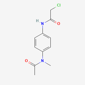 molecular formula C11H13ClN2O2 B1267281 N-{4-[acetyl(methyl)amino]phenyl}-2-chloroacetamide CAS No. 446848-52-8